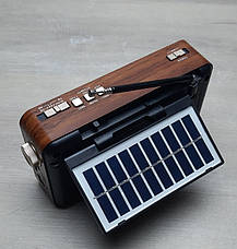 Радіоприймач з USB GOLON RX-BT168S сонячна панель+ліхтарик (FM/AM/SW), фото 3