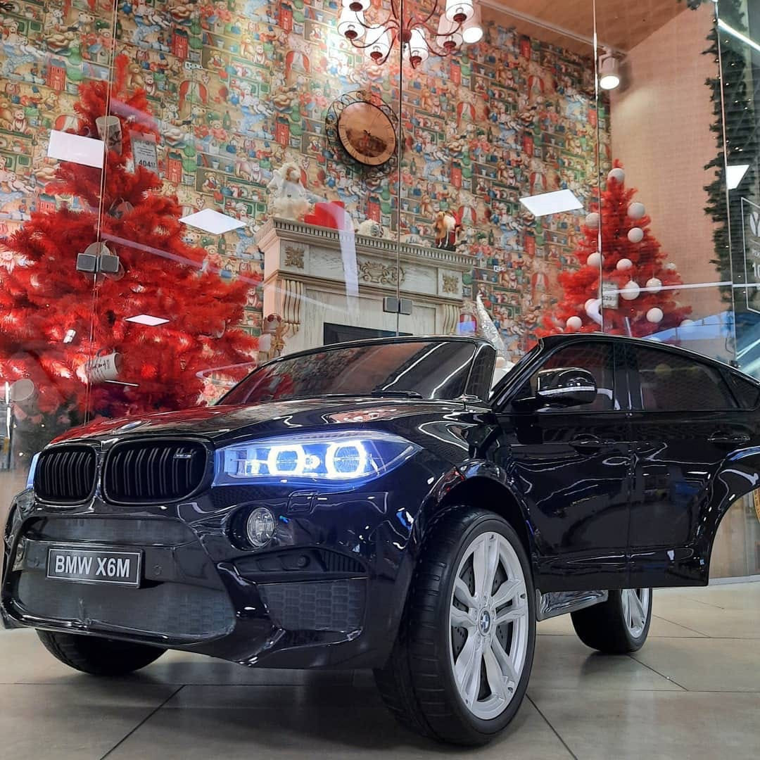 Дитячий двомісний електромобіль Джип BMW X6 (чорний колір), фото 1