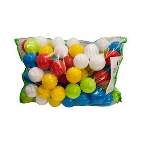 Кульки для сухого басейну 120шт, d60мм, м'які, в сумці 50*40*20см, KINDER WAY, 02-430