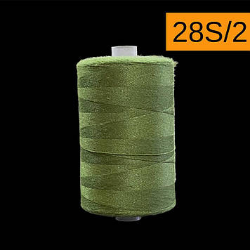 Нитки для шиття армовані 28s/2 довжина 2500 м колір 264 хакі