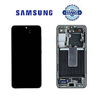 Дисплей Samsung S911 Green S23 2023 (GH82-30480C) сервисный оригинал в сборе с рамкой