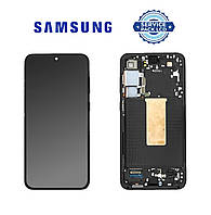 Дисплей Samsung S916 Black S23 Plus 2023 (GH82-30476A) сервисный оригинал в сборе с рамкой