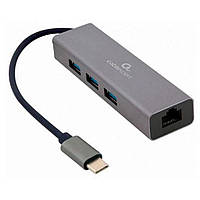 USB Hub Cablexpert A-CMU3-LAN-01, Серый
