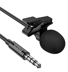 Мікрофон-петличка Hoco для смартфона та планшета 3.5 mm 2 м Black (L14)