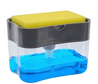 Диспенсер для миючого засобу SOAP PUMP SPONGE CADDY з місцем для губки