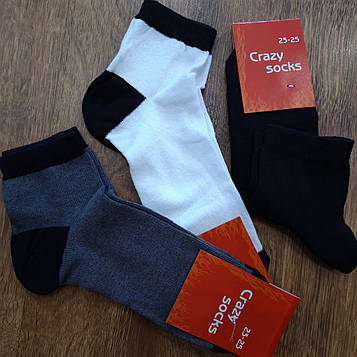 Підліткові стрейчеві шкарпетки "Crazy Socks" 23-25(37-40) / 12 пар