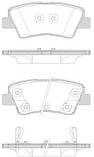 Remsa 1362.42 задні гальмівні колодки KIA Optima Rio Hyundai Accent Elantra i40 Sonata Tucson Veloster, фото 3