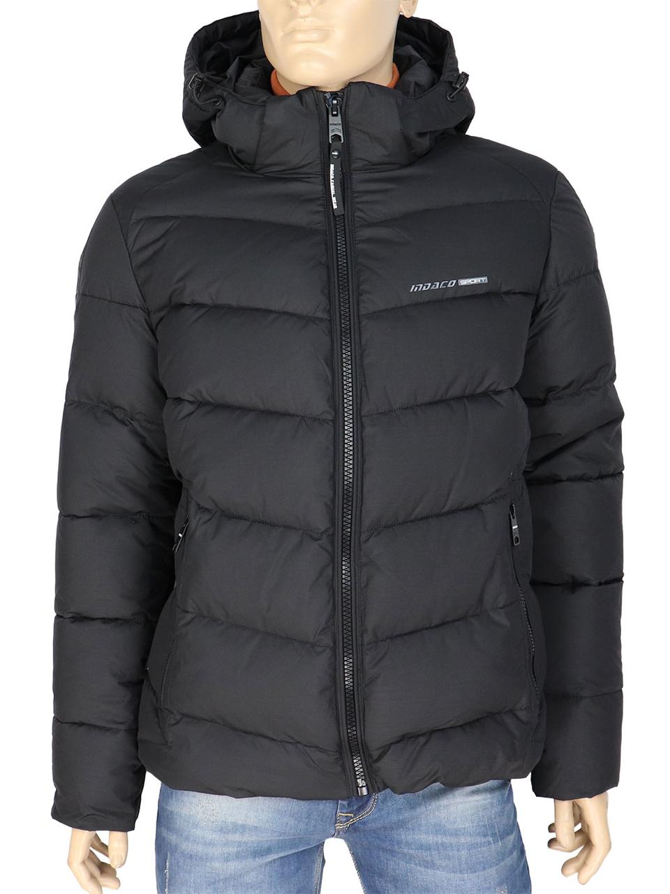 Зимова чоловіча чорна куртка Indaco IC998-1C Black
