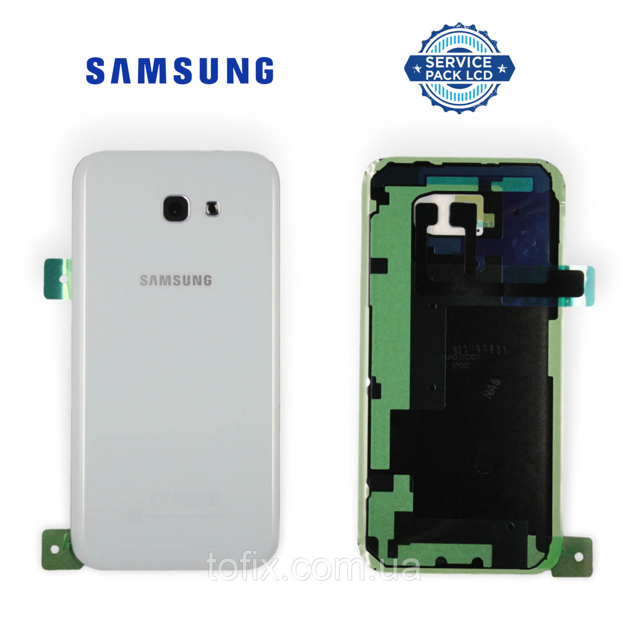 Задня панель корпусу (кришка акумулятора) Samsung A720 Blue A7 2017 (GH82-13679C) сервісний оригінал