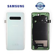 Задняя панель корпуса (крышка аккумулятора) Samsung G973 White S10 (GH82-18574F) сервисный оригинал