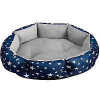 Лежак для котов собак круглый SY-2022-1208-97 Gray Stars M (50*18 см)