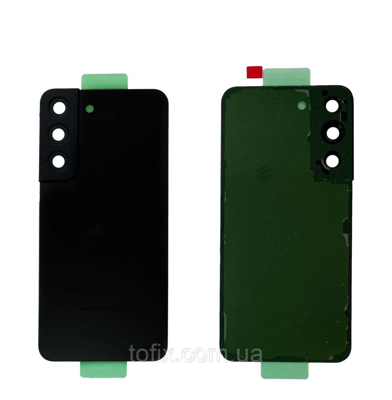 Задня панель корпусу (кришка акумулятора) Samsung S22 S901 Black зі склом камери оригінал