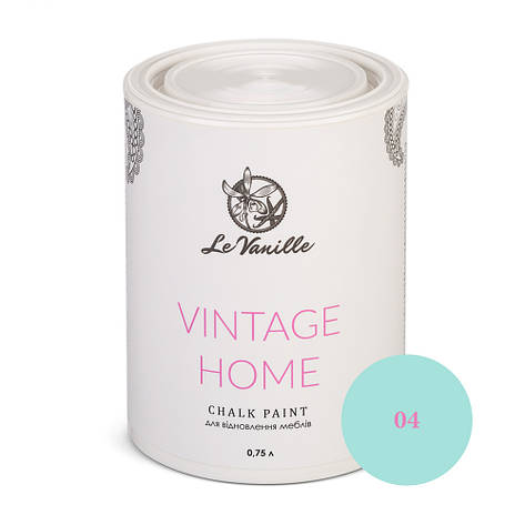 Крейдяна фарба Le Vanille Vintage Home chalk paint 0,75 л, Світло-м'ятний (Колір 04), фото 1