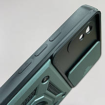 Чохол для Xiaomi Redmi 9A протиударний зі шторкою для камери чохол на сяомі редмі 9а зелений crt, фото 4