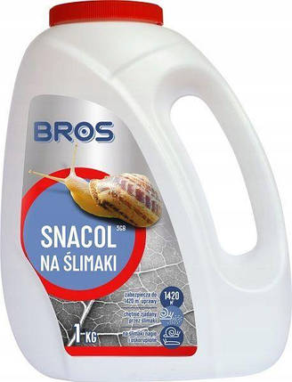 Засіб від слимаків BROS Snacol/Снакол (Слімакс) Банка 1кг 5GB, фото 2