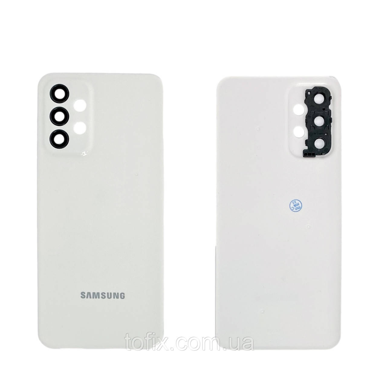 Задня панель корпусу (кришка акумулятора) Samsung A23 A235 White зі склом камери оригінал