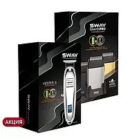 Комбо-набір для стрижки тример та шейвер Sway Vester S, Shaver Pro Silver (115 KIT10), фото 3