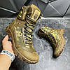 Чоловічі тактичні берці демісезонні койот піксель з гербом, військові черевики весна осінь, армійське взуття демісезон 40-46, фото 4