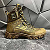 Чоловічі тактичні берці демісезонні койот піксель з гербом, військові черевики весна осінь, армійське взуття демісезон 40-46, фото 3