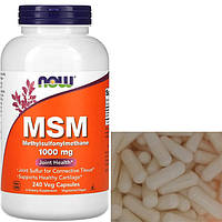 MCM сера NOW MSM 1000mg 240 капс