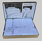 Постільна білизна First Choice Jacquard Satin 200х220 см Misra White, фото 2