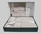 Постільна білизна First Choice Cotton Satin 160х220 сімейний Advina Champagne, фото 2