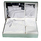 Комплект постільної білизни First Choice Vip Satin Moonlight 200x220 см Hilary White, фото 2