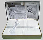 Постільна білизна First Choice Jacquard Satin 200 х 220 см Herra White, фото 2