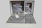 Комплект постільної білизни First Choice Vip Satin Moonlight 200x220 Mirabel Grey, фото 2