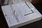 Комплект постільної білизни First Choice Deluxe Satin 200х220 Novel Line White, фото 5