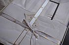 Комплект постільної білизни First Choice Deluxe Satin 200х220 Novel Line White, фото 6