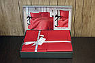 Постільна білизна First Choice Jacquard Satin 200х220 Trudy Red, фото 3