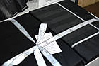 Комплект постільної білизни First Choice Deluxe Satin 200х220 Novel Line Black, фото 4