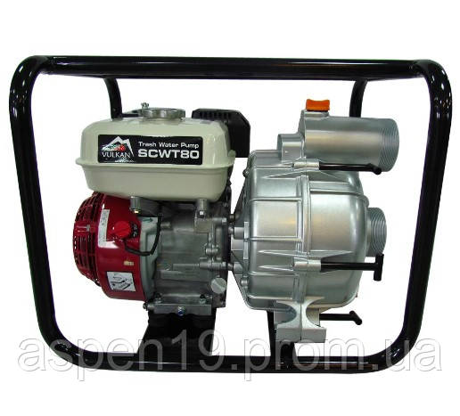 Мотопомпа бензинова Vulkan SCWT80H для брудної води з двигуном Honda GX 200 - фото 2 - id-p1914873369