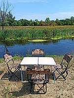 Складная мебель для рыбалки туризма пикника кемпинга и отдыха на природе "Крепыш О2Х+4к"