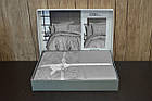 Постільна білизна First Choice Cotton Satin 200x220 Advina Grey, фото 2