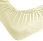 Простирадло 200x220+25 см махрове на гумці Кремове, фото 3