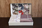 Постільна білизна First Choice Deluxe Satin 200 х 220 см Serenity Lilac-Beige, фото 3
