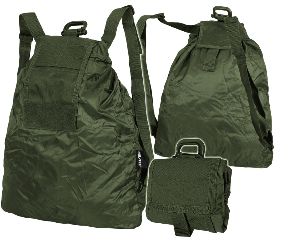 Рюкзак сумка водонепроникна складана Mil-Tec ROLL UP 10 л Olive 14049001, фото 1