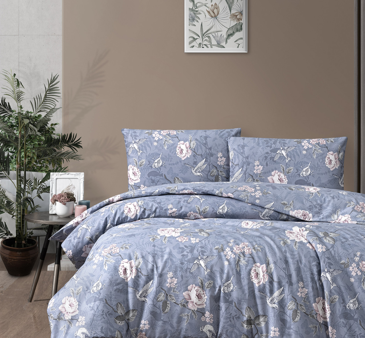 Постільна білизна First Choice Homesko Ranforse 160 х 220 см Ibiza Indigo, фото 1
