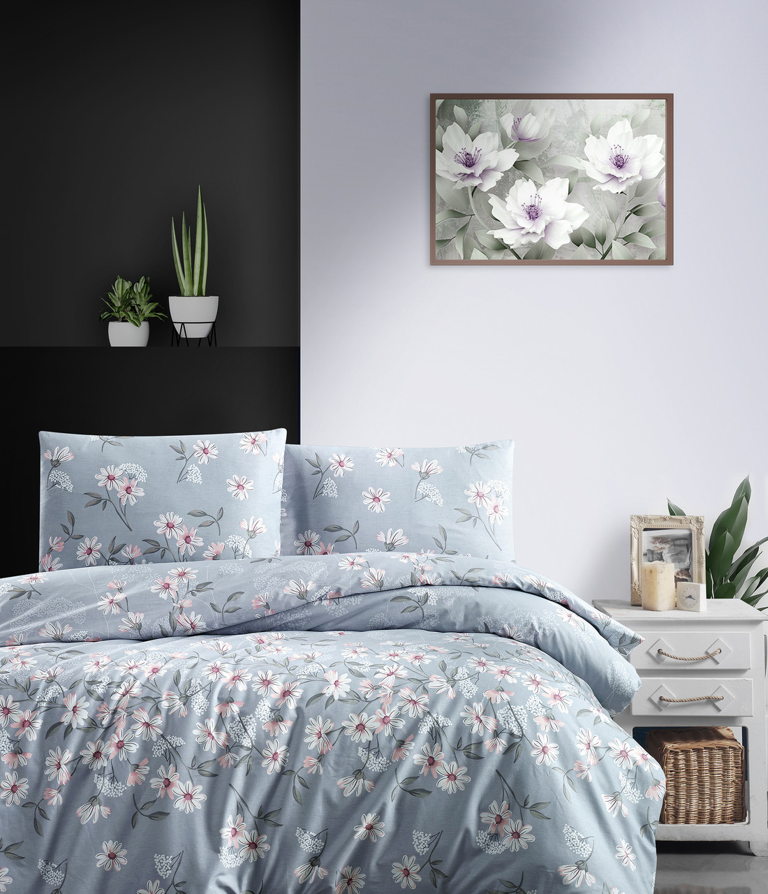 Постільна білизна First Choice Homesko Ranforse 200 х 220 см Nevada Blue