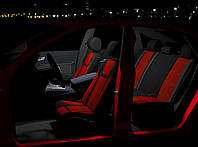 Чехлы на сидения Fiat Doblo Panorama (1+1) с 2000-09 г красные