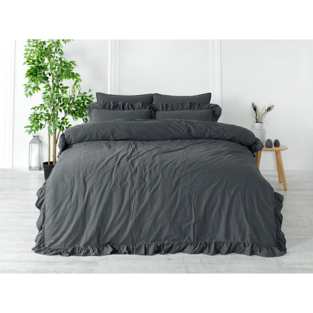 Постільна білизна Limasso Stonewashed Exclusive Ranforce 160 х 220 см Castle Rock, фото 1