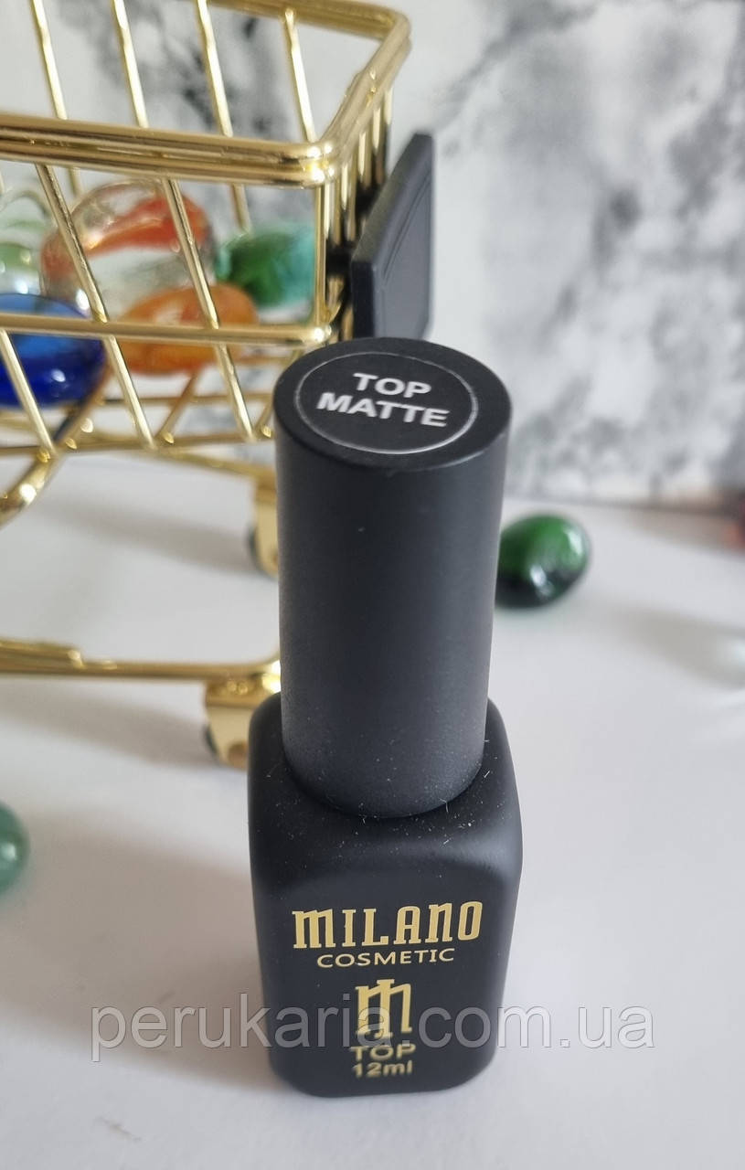 Топ для гель-лаку Milano Matte Top (12 мл), без липкої кулі