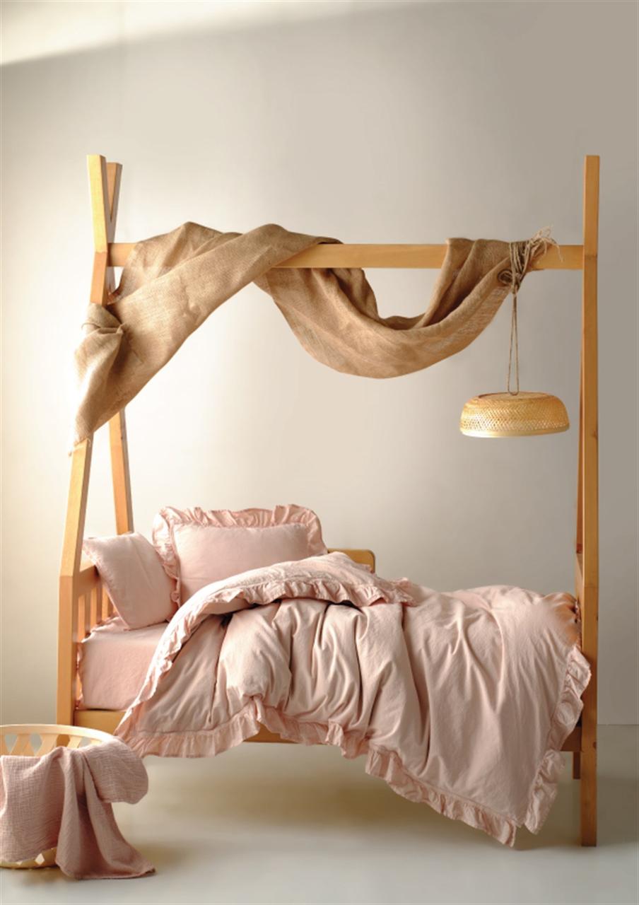 Дитяча постільна білизна Limasso Stonewashed Exclusive Ranforse Baby 100х150 см Camello Roses