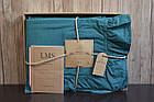 Постільна білизна Limasso Stonewashed Exclusive Ranforce 160 х 220 см Dark Green, фото 4