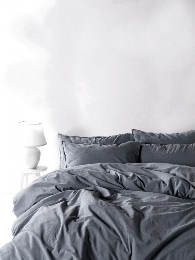 Постільна білизна Limasso Stonewashed Ranforse 200 х 220 см Natural Grey, фото 1