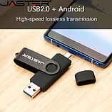 USB OTG флешка JASTER 64 Gb USB type-c Колір Фіолетовий для телефону і комп'ютера, фото 7