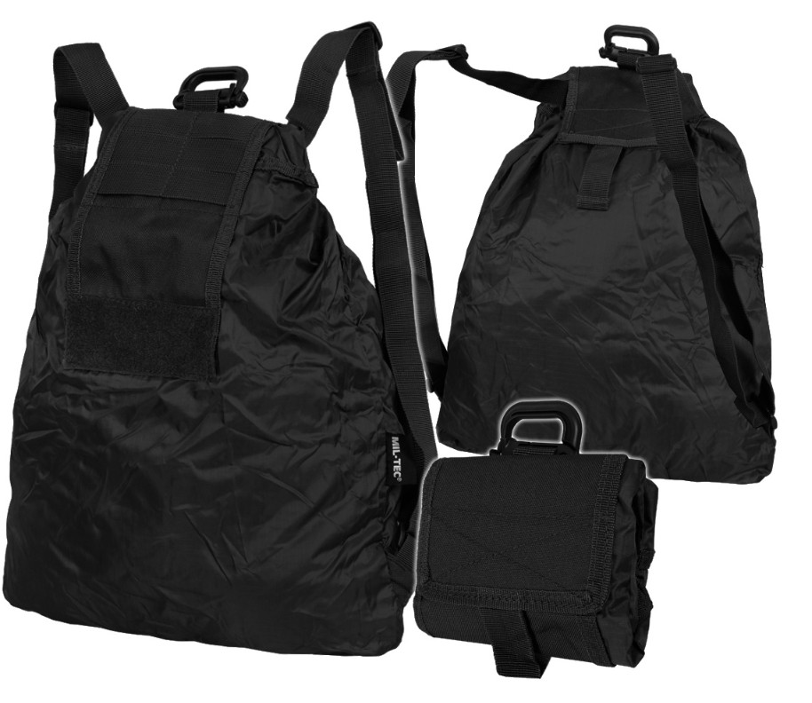 Рюкзак сумка водонепроникна складана Mil-Tec ROLL UP 10 л Black 14049002, фото 1