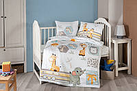 Комплект постельного белья для новорожденных First Choice Baby Digital Satin 100х150 см. Safari